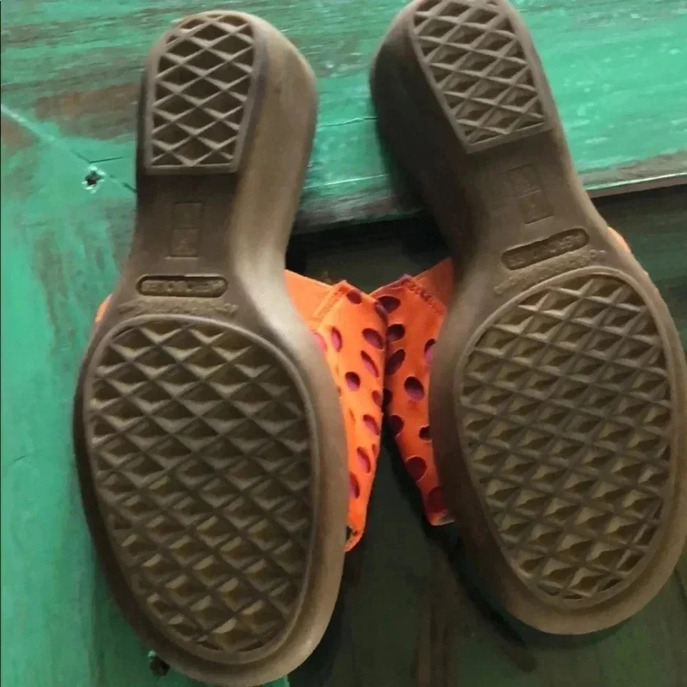 Sz8 Orange & Pink Aerosoles Sandals - Picture 7 of 7